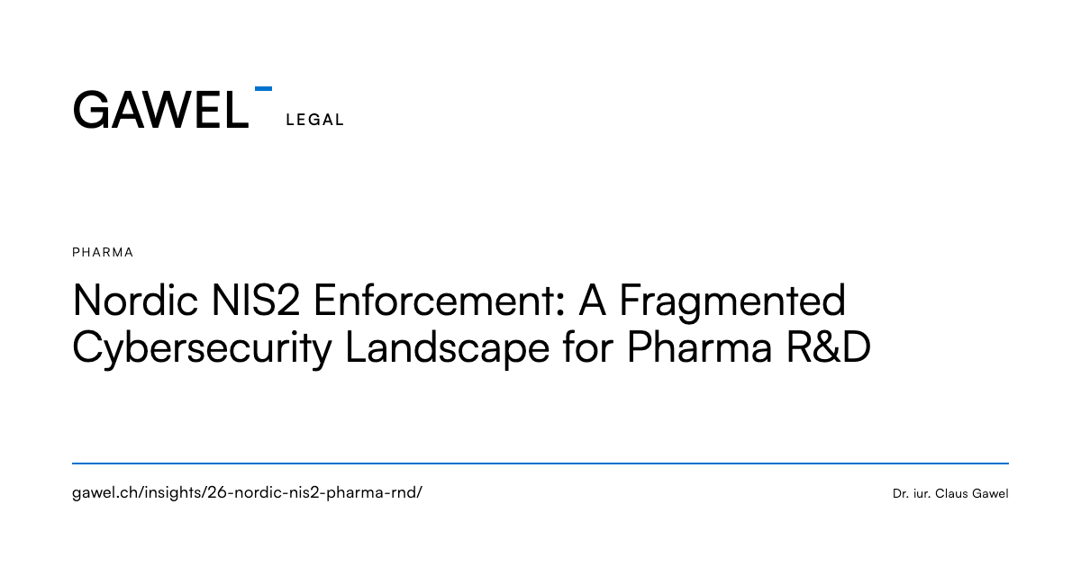 Robin R Gawel Nordic NIS2 Enforcement: A Fragmented Cybersecurity Landscape for ...
